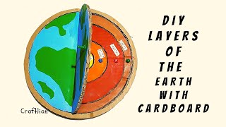 DIY Layers of the Earth Model with Cardboard  Earth Science TLM [upl. by Acinomaj]