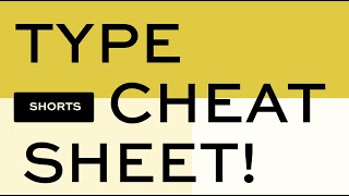 Typography Cheat Sheet  Simple way to learn anatomy of type shorts [upl. by Leumas]