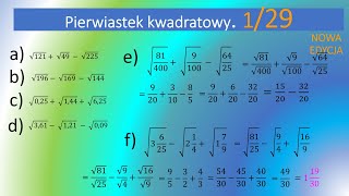 1str29 Oblicz a pierwiastek121  pierwiastek49 minus pierwiastek225 [upl. by Aniryt619]