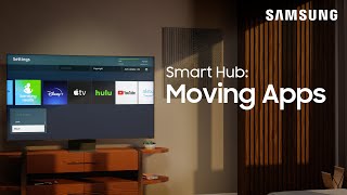 Rearranging Smart Hub Apps on your TV  Samsung US [upl. by Gytle]