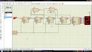 Réaliser un compteur synchrone modulo 15 sous Isis Proteus Tutorial 4 [upl. by Ybloc]