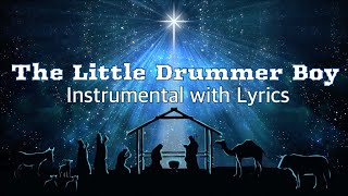 THE LITTLE DRUMMER BOY 🥁 Instrumental With Lyrics  Christmas Carol 🎄 PIANO Cover [upl. by Schluter]