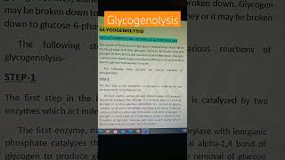 What is glycogenolysis biochemistry zoology shortsfeed shorts ytshorts [upl. by Kristien]