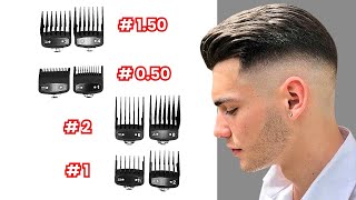 Cuales son las Medidas y Peinetas para Cortar el Cabello  Máquina Clipper  Barbería [upl. by Eehtomit]