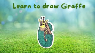 How To Draw A Cartoon Giraffe [upl. by Ahsircal]