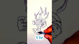 Pendrawing sonic in 10secs30secs1hr 2hrs drawing sonic drawingtutorial shorts shinsonic [upl. by Danzig]