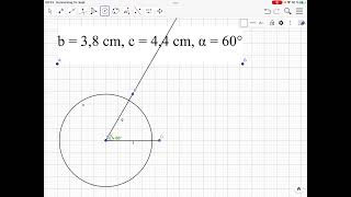 Dreieck konstruieren in geogebra SWS [upl. by Ashwell]