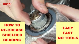 How To ReGrease Sealed Bearing Easy Way No Tools No Disassembly [upl. by Efthim]