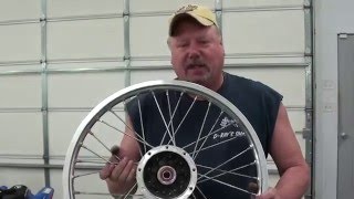 Pt2 How To Lace And True A Motorcycle Wheel At DRays Shop [upl. by Anerroc]