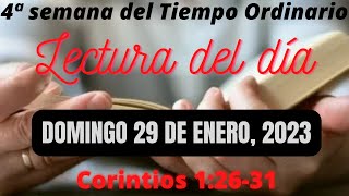 Lectura del Domingo 29 de Enero 2023  Carta del apóstol san Pablo a los Corintios 12631 [upl. by Atillertse]