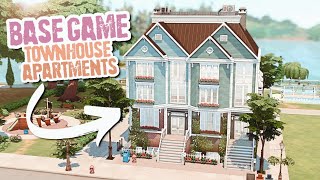 building some TOWNHOUSE APARTMENTS 🏨 the sims 4 speed build  renovating base game [upl. by Paolina]