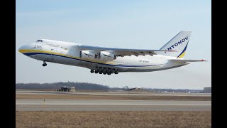 Up close Antonov 124 take off DTW [upl. by Cacka]