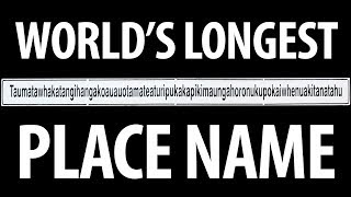 WORLDS LONGEST PLACE NAME  85 LETTERS [upl. by Edd]