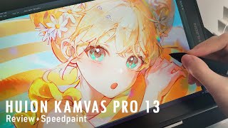 Huion Kamvas Pro 13 25K Review  Photoshop Speedpaint [upl. by Namruht]