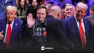 🇺🇸 Presidentelect Donald Trump arrives at Madison Square Garden alongside Elon Musk UFC309 😮‍💨 [upl. by Teik]