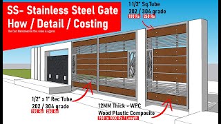 Stainless Steel Gate Design  How  Details  Costing [upl. by Llenel567]