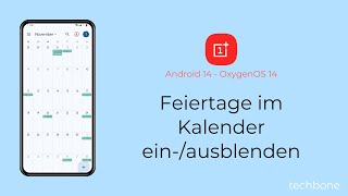 Feiertage im Kalender einblenden oder ausblenden  OnePlus Android 14  OxygenOS 14 [upl. by Southard828]