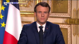 Revoir lintégralité de lallocution aux Français dEmmanuel Macron [upl. by Yekcin]