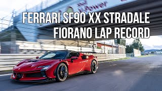 Ferrari SF90 XX Stradale fastest ever lap of Fiorano by a road car [upl. by Kaiulani]