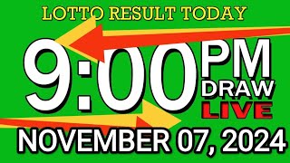 LIVE 9PM LOTTO RESULT TODAY NOV 07 2024 2D3DLotto 9pmlottoresultnovember72024 swer3result [upl. by Nywra488]