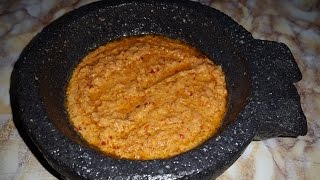 SALSA DE CACAHUATE CON CHILE SERRANOestilo veracruzana [upl. by Reviere127]