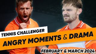 Tennis Angry Moments amp Drama  Challengers  February amp March 2024 [upl. by Tuesday]