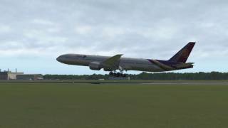 X Plane 11  777300ER Landing Gear fail [upl. by Hayott]