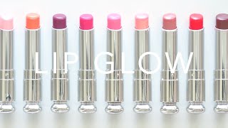 Dior Lip Glow  Balm Swatches and New Formula Comparison [upl. by Enerod671]