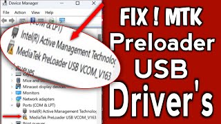 FIX MediaTek Preloader USB Vcom v1632 Drivers not install MTK not Connect With Pc driver Issue [upl. by Jat]