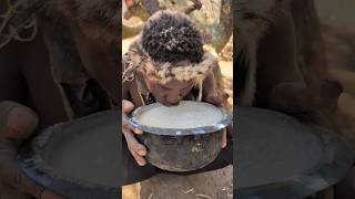 Wow what a delicious Juice Hadza boys prepares today 😋😍‼️ So delicious villagelife food cooking [upl. by Hisbe137]