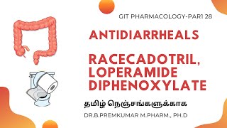 Antidiarrheals  Racecadotril Loperamide Diphenoxylate  GIT Pharmacology  Part 28  Tamil [upl. by Adnilahs]