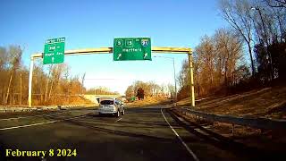 Wethersfield CT15 N to Exit 91 Silver Lane East Hartford connecticut february8 2024video [upl. by Addiego536]