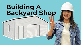 Building A Backyard Shop  Part 3  20x30 Metal Building [upl. by Aerdno]