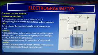 Msc 3unit 2Electrogravimetry instrumentation [upl. by Nemrak]