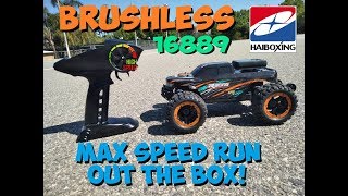 HBX 16889 BRUSHLESS 116 TRUCK MAX SPEED TEST [upl. by Nilyaj868]