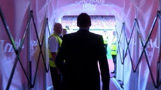 Stuart Pearce walks out for the first time as Nottingham Forest manager [upl. by Nagam169]