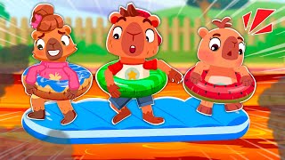 quotThe Floor is Lavaquot 🌋  Kids Songs and Nursery Rhymes by Capybara Adventure [upl. by Deonne]