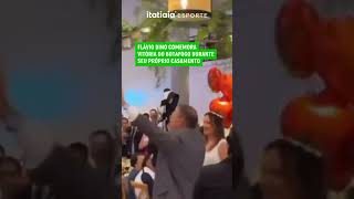 FLÁVIO DINO COMEMORA VITÓRIA DO BOTAFOGO DURANTE SEU PRÓPRIO CASAMENTO [upl. by Neelie]