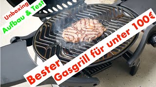 Gasgrill Activa Crosby von Mastercook Unboxing Aufbau und Test [upl. by Ydennek]