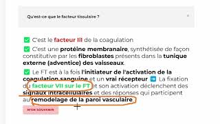 cours Physiologie et Exploration de lHémostase partie 2 [upl. by Verner]