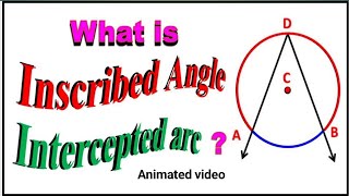 Inscribed angle and intercepted arc  circle  class 10th  Geometry  animated video [upl. by Enilrek]