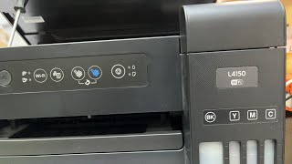 Cleaning and adjusting the Epson L4150 printer تعلم طريقة التنظيف وعدم ظهور الوان الطابعه [upl. by Araiek]