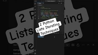 2 Python Lists Iterating Techniques python programming coding [upl. by Granville]