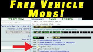 Touareg Coding Changes for Radio Seat Belt Warning and Windows  VCDS Tutorial [upl. by Ambur]