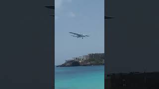 4K Trans Anguilla Airways Britten Norman BN2A21 Islander landing in St Maarten Airport SXM [upl. by Ted]