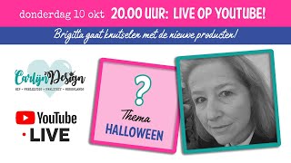 LIVE knutselen met Brigitta  HALLOWEEN ATC  CarlijnDesign Release 3 OKT 2024 [upl. by Tamsky]