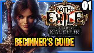 Path of Exile Settlers Of Kalguur League Starter Beginners Guide Melee Rogue Act 1 Part 1 [upl. by Iruyas]