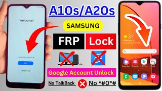 Samsung A10sA20s FRP Bypass  Google Pattern Lock Unlock  Without Pc  Android 1112 FRP Bypass [upl. by Aniela]