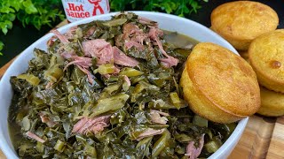 Easy Instant Pot Collard Greens and Smoked Turkey Leg  Southern Collard Greens Recipe [upl. by Estas]