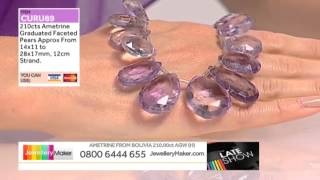 Emerald and Ametrine for jewellery making JewelleryMaker late show LIVE 21082014 [upl. by Eahcim203]